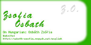 zsofia osbath business card