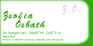 zsofia osbath business card